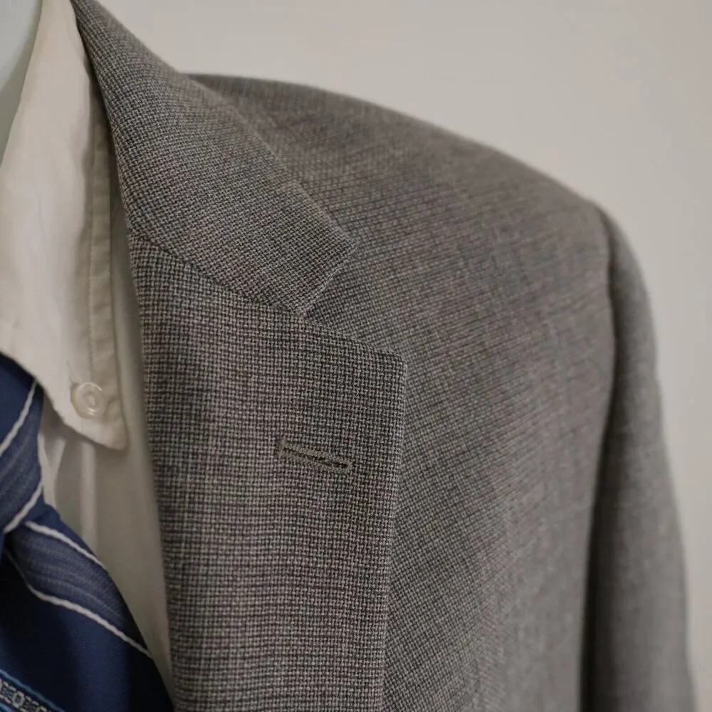 Jos A Bank Traveler's Textured Wool Gray Basketweave 2 Button Sport Coat‎ 42R